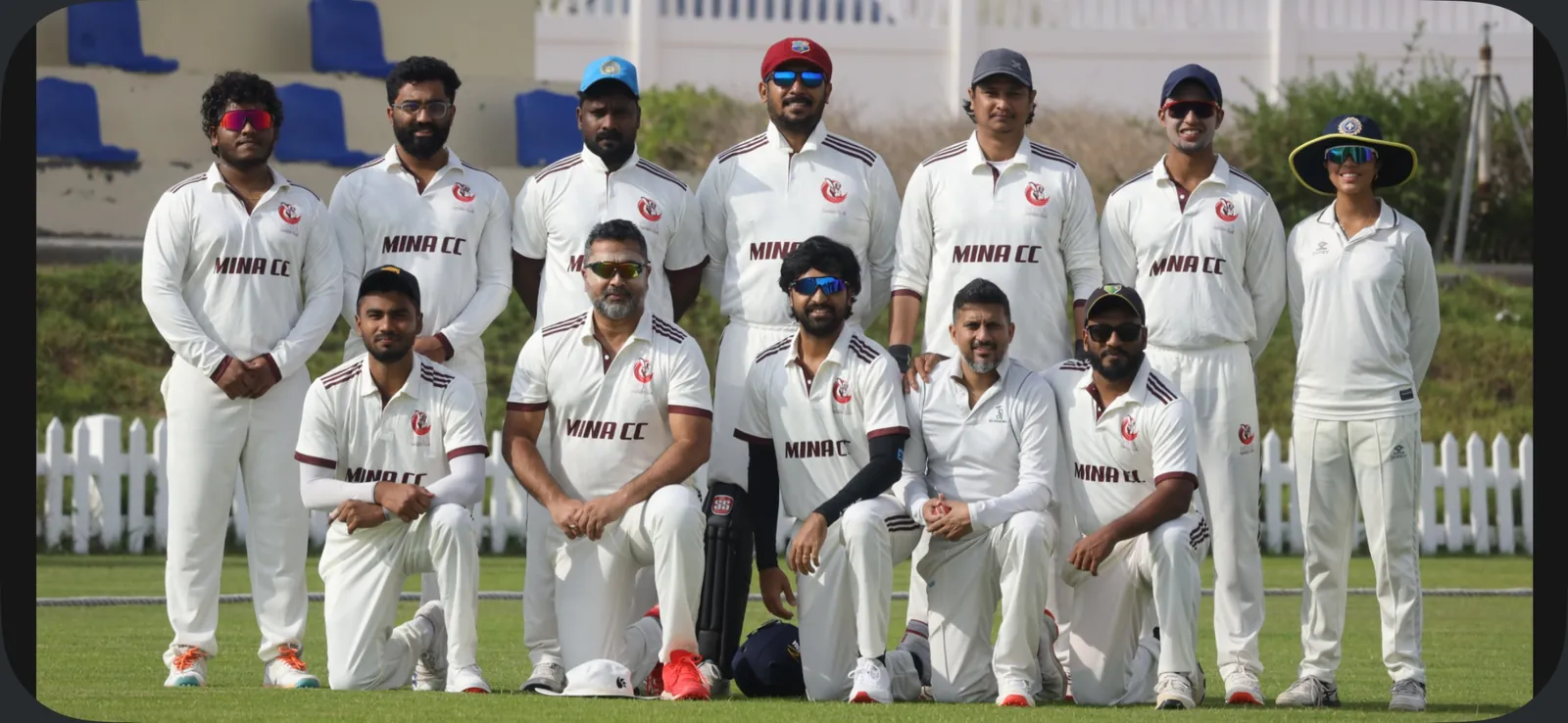 MINA CC, the full squad lined up before a morning game